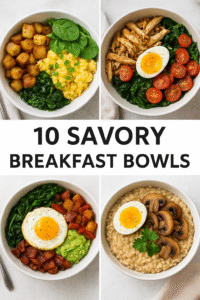 “Easy and Nutritious Savory Breakfast Bowl Ideas for a Wholesome Start to the Day”