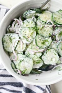 Cucumber salad with sour cream dill dressing l simplyscratch 12 1200x1798