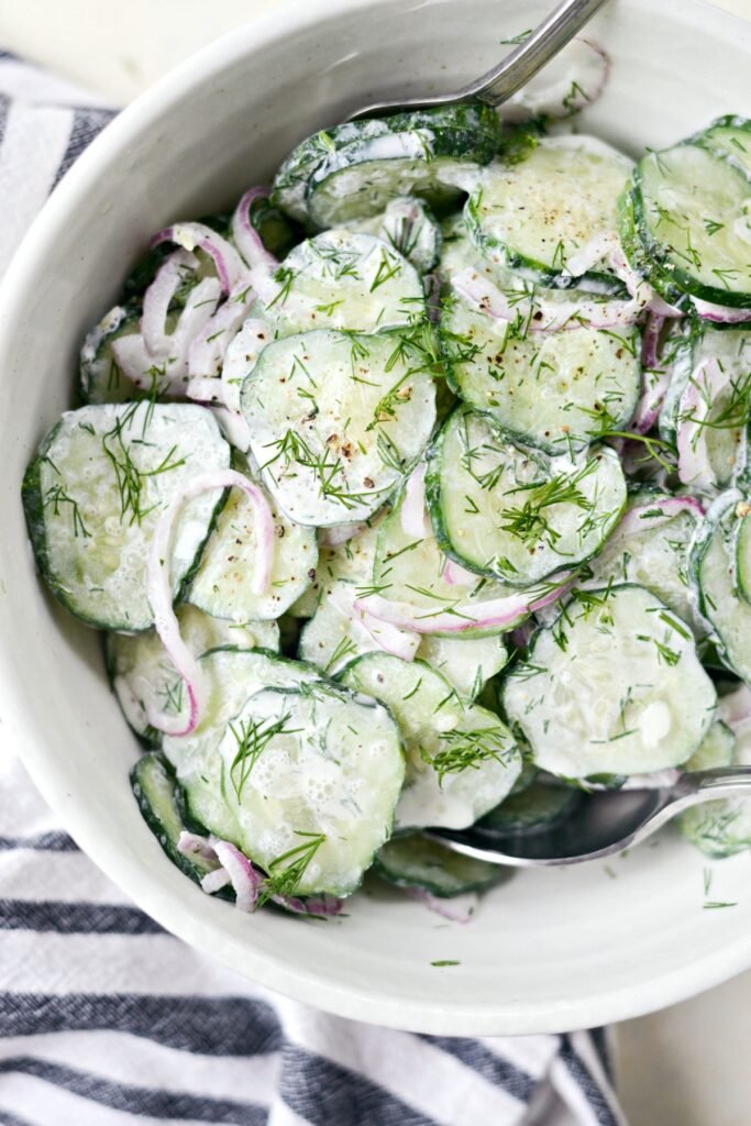 Cucumber salad with sour cream dill dressing l simplyscratch 12 1200x1798